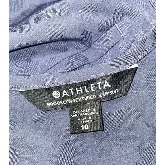 ATHLETA Brooklyn Textured Jumpsuit in Medieval Violet   Size: 10 - Picture 4 of 4